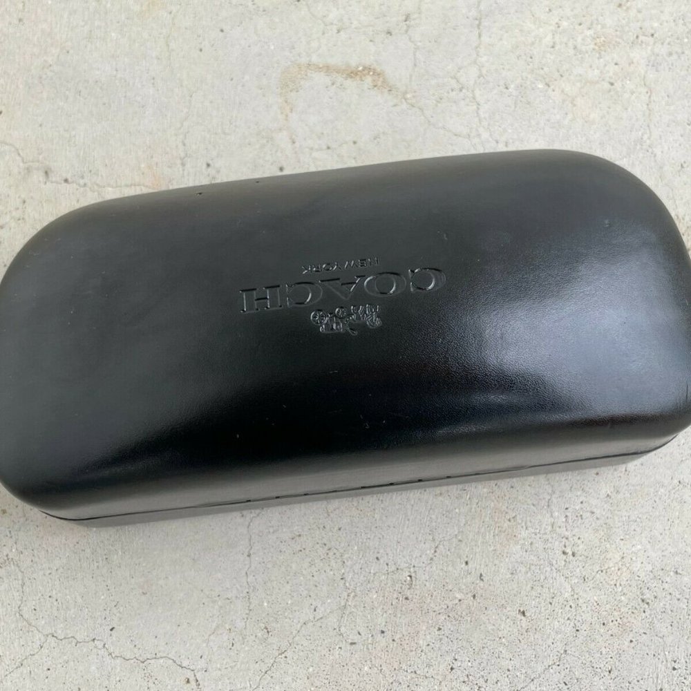 Coach New York Sunglasses Case Black Hard Case Big Case Empty Case Only - Picture 4 of 11